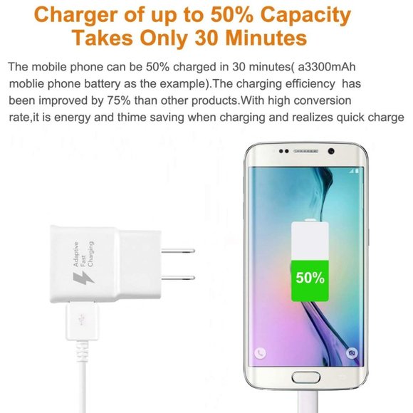 Samsung Fast Charge 15W USB TYPE C  Wall Charger Block and Cable for S9 to S23 - Picture 10 of 10